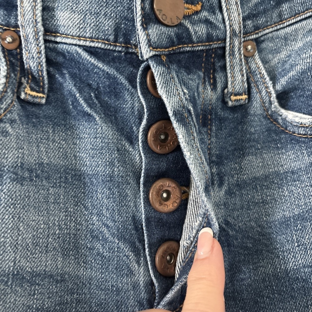 A.O.L.A by alice + olivia You Look Amazing Blue Jeans Sequin‎ Studded Cuff 24 - Picture 3 of 16